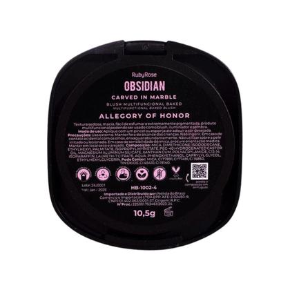 Imagem de Blush Multifuncional Ruby Rose Obsidian Carved In Marble Allegory Of Honor 10,5g Hb-1002-4
