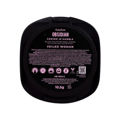 Imagem de Blush Multifuncional Ruby Rose Obsidian Carved In Marble Veiled Woman 10,5g Hb-1002-2
