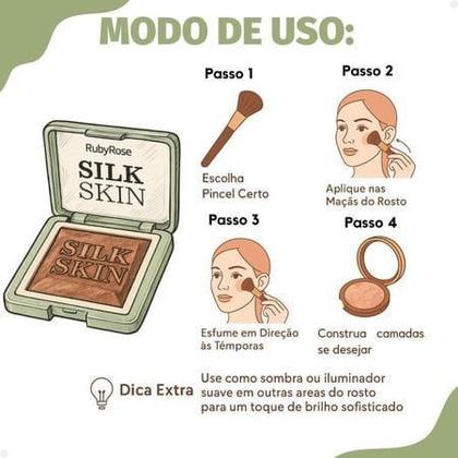 Imagem de Blush Ruby Rose Marble Bloom Silk Skin Pure Honey Hb-F1001-3