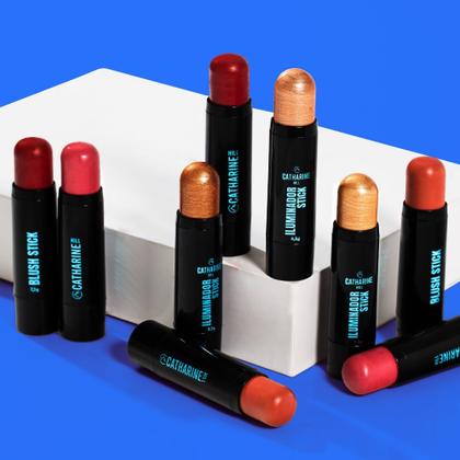 Imagem de Blush Stick Em Bastão Cremoso Catharine Hill Facial Alta Pigmentação Multifuncional