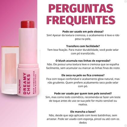Imagem de Blush Stick Ruby Rose Dreamy Cheeks Frosted Rose HB-M01-5 6,57g