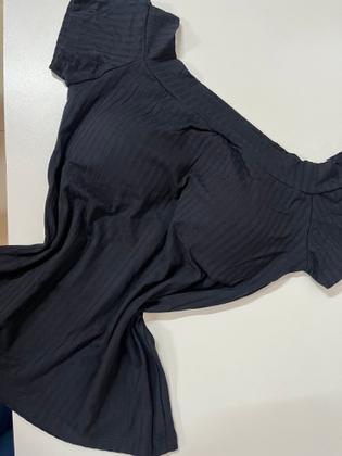 Imagem de Blusinha com bojo Blusa canelada Blusinha ombro a ombro Blusinha feminina Blusinha canoa canelada