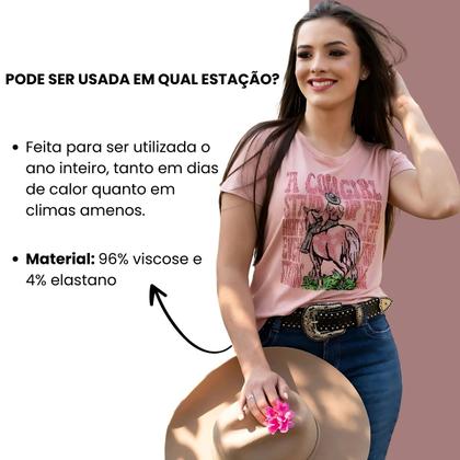 Imagem de Blusinha Feminina Country Com Strass Cowgirl Horse Zoe