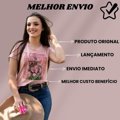 Imagem de Blusinha Feminina Country Com Strass Cowgirl Horse Zoe