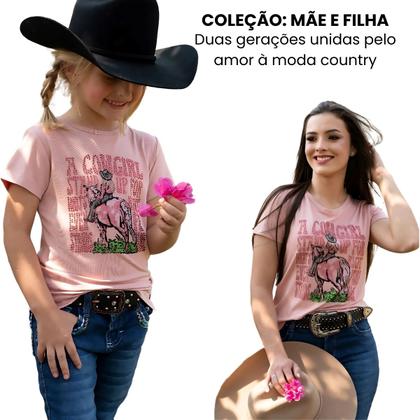Imagem de Blusinha Feminina Country Com Strass Cowgirl Horse Zoe