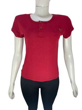 Imagem de Blusinha feminina isabelle fashion viscolycra  baby look com botões 18923