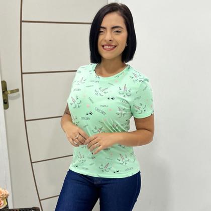 Imagem de Blusinha Feminina T-shirt importada Baby Look Premium