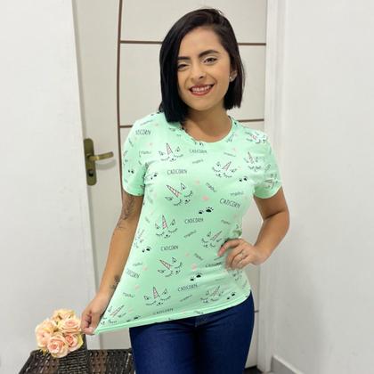 Imagem de Blusinha Feminina T-shirt importada Baby Look Premium