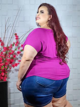 Imagem de Blusinha Viscolycra Premium plus size - G1 ao G5 - Plus size de verdade - super leve - verão, academia, uso diário.