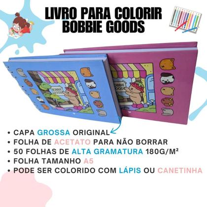 Imagem de Bobbie Goods Livro de Colorir Encadernado - 50 folhas CAPA DURA