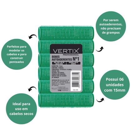 Imagem de BOBES AUTOADERENTES VERTIX Nº 1 VERDE CÓD.335