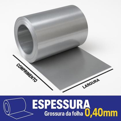 Imagem de Bobina chapa Folha Alumínio Calha rufo telhado 30cm com 30M