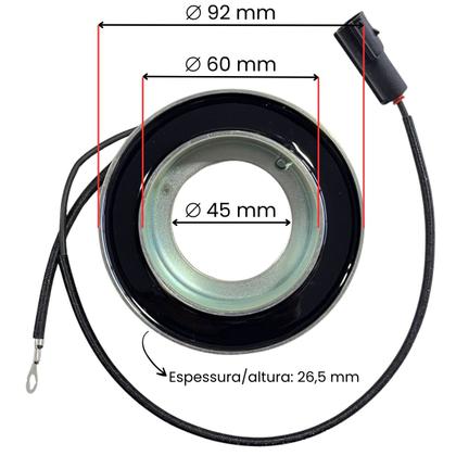 Imagem de Bobina Compressor Ar Cond Vw Gol 1.6 G3 G4 Parati Saveiro