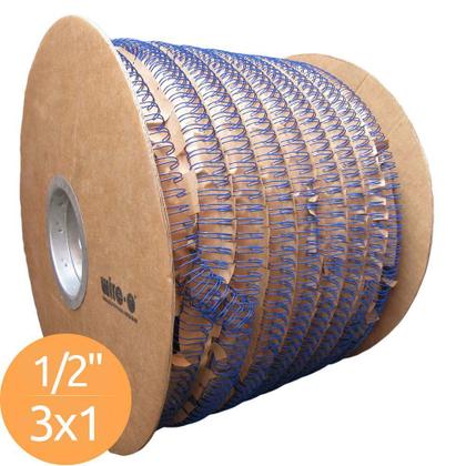 Imagem de Bobina de Garras de Duplo Anel Wire-o 3x1 1/2 100 Folhas Cor Azul