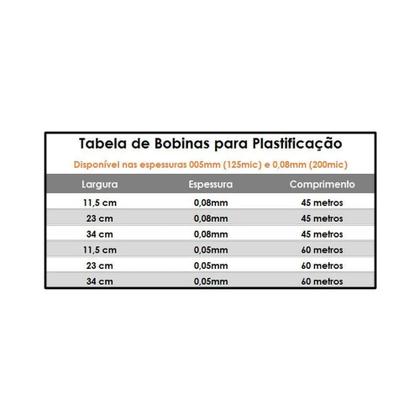 Imagem de Bobina para Plastificação A3 0,08 45 Metros