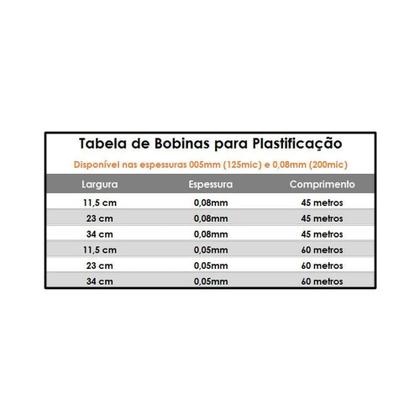 Imagem de Bobina para Plastificação A3 0,08 45 Metros