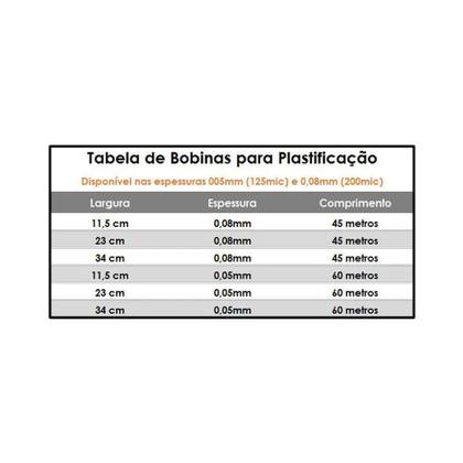 Imagem de Bobina para Plastificação Ofício A4 0,08 45 Metros