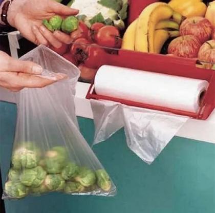 Imagem de Bobina plástica picotada 35x50 1 un saco transparente mercado