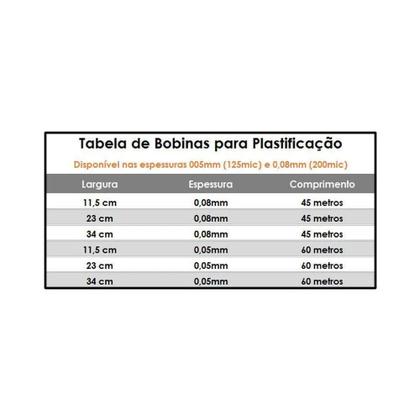 Imagem de Bobina Polaseal Para Plastificação Ofício 0,05 Mm 60 Metros