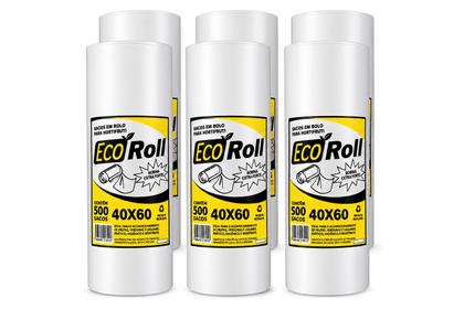 Imagem de Bobina Saco Plastico Picotada 40x60 Ecoroll Extra Fort 6 Un