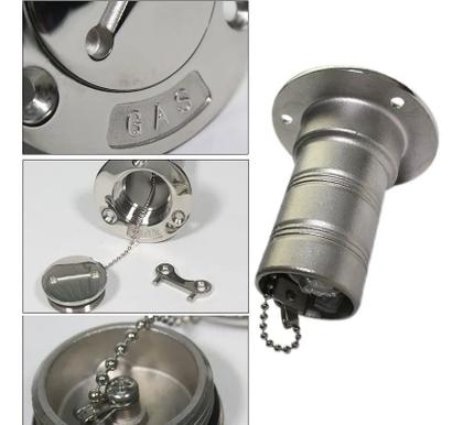 Imagem de Bocal De Abastecimento (agulheiro) Gasolina De 1-1/2 Inox