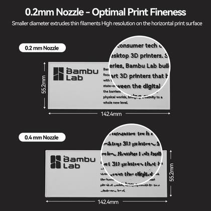 Imagem de Bocal de aço temperado original de 0,4 mm Hotend Kit Bamboo Lab para impressoras 3D Bambu LAB X1 Series e P1 Series