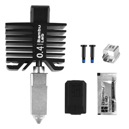Imagem de Bocal de aço temperado original de 0,4 mm Hotend Kit Bamboo Lab para impressoras 3D Bambu LAB X1 Series e P1 Series