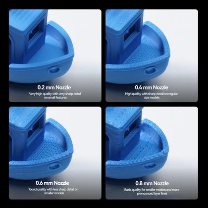 Imagem de Bocal de aço temperado original de 0,4 mm Hotend Kit Bamboo Lab para impressoras 3D Bambu LAB X1 Series e P1 Series