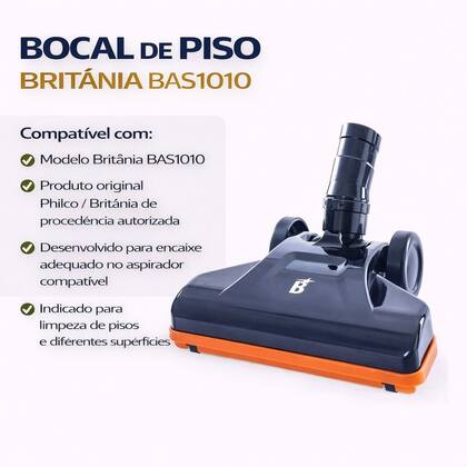 Imagem de Bocal para aspirador de pó piso preto e laranja bas 1010p