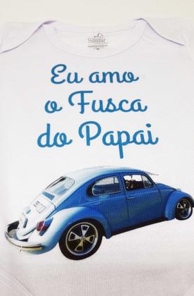 Imagem de Body Baby Branco Personalizado Eu Amo o Fusca do Papai