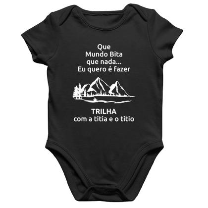 Imagem de Body Bebê Algodão Trilha com a titia e o titio Trekking - Foca na Moda