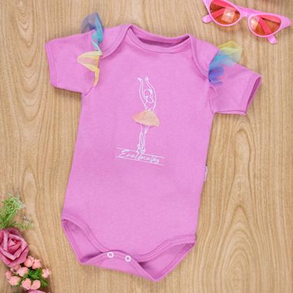 Imagem de Body Bebê Bailarina Rosa com Tule