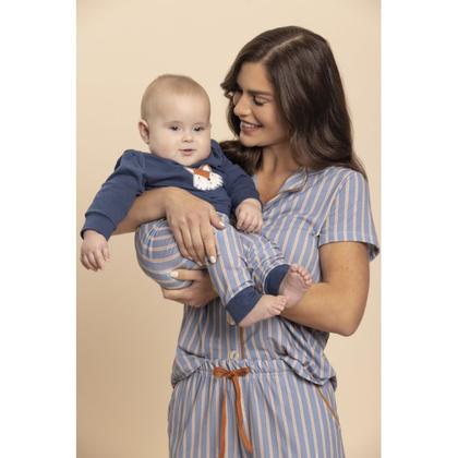 Imagem de Body Bebê com Calça Para Ficar em Casa em Algodão - Lua Encantada