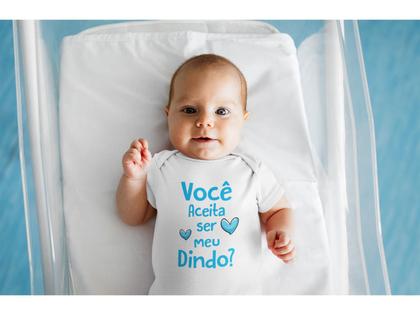 Imagem de Body Bebê Infantil Você Aceita Ser Meu Dindo Branca