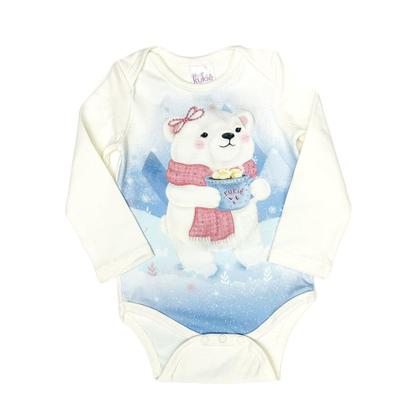 Imagem de Body Bebê Kukiê Urso Polar e Strass ML Branco - 70453