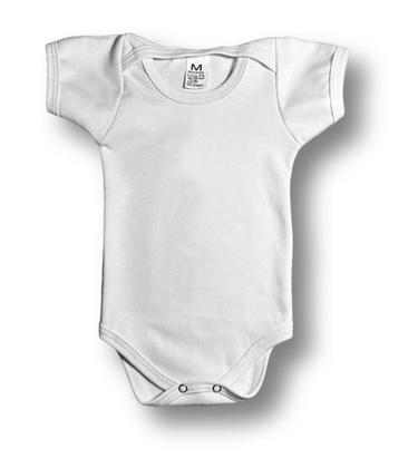 Imagem de Body Bebê Malha Branco Manga Curta ideal para seu Bebê