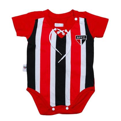 Imagem de Body Bebê São Paulo Retrô Tricolor Oficial