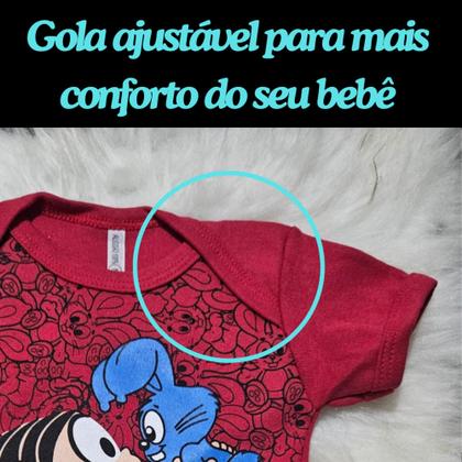 Imagem de Body Bebê Temático Mônica Vermelho Infantil Mesversario
