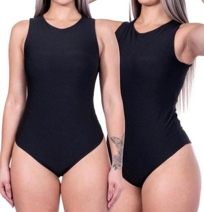 Imagem de Body blusa feminina poliéster com bojo alça larga básico