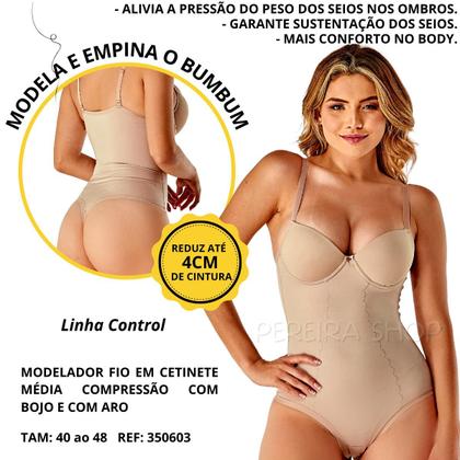 Imagem de Body Bory Modelador Fio Dental Forte Compressão Reduz Medidas 350603