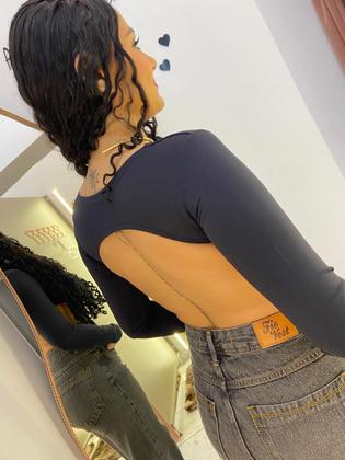 Imagem de body bruna poliamida costa nua