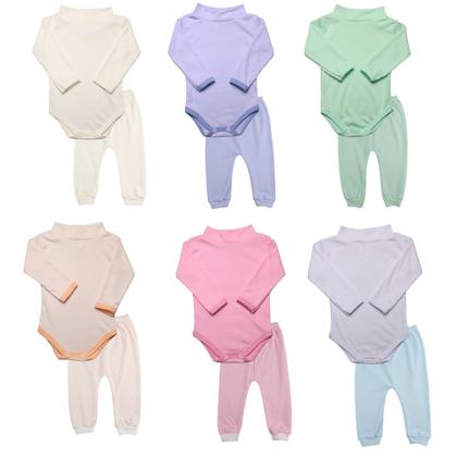 Imagem de Body Cacharrel Bebe Gola Alta Mijao Kit 6 Pcs Inverno Outono