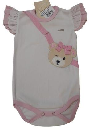 Imagem de Body Canelado Bebê Menina Bordado Verão Lessa Kids Rf 8785