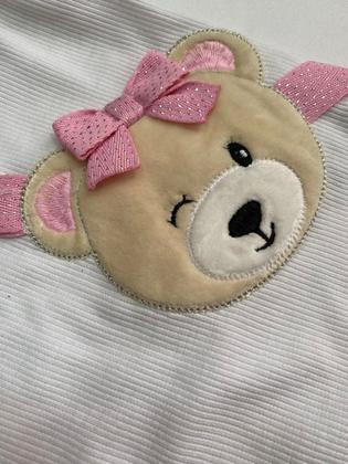 Imagem de Body Canelado Bebê Menina Bordado Verão Lessa Kids Rf 8785