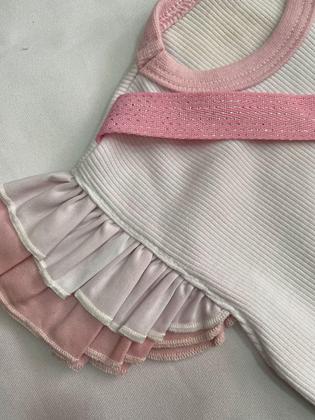 Imagem de Body Canelado Bebê Menina Bordado Verão Lessa Kids Rf 8785