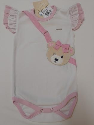 Imagem de Body Canelado Bebê Menina Bordado Verão Lessa Kids Rf 8785