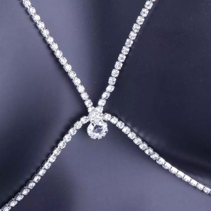 Imagem de BODY CHAIN SUTIÃ VAZADO STRASS REF:124 - Bijuteria Elegante