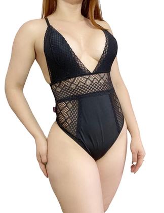 Imagem de Body Com Decote em V Rendado e Confortável - C43