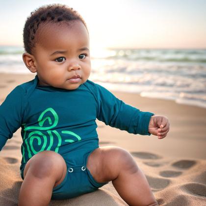 Imagem de Body com Filtro Solar UV50+ Bebê - Ideal para Praia e Sol