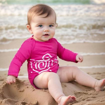 Imagem de Body com Filtro Solar UV50+ Bebê - Ideal para Praia e Sol